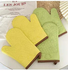 Guanti da forno in silicone resistenti al calore spessi microonde antiscivolo per cottura