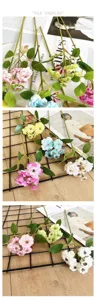 Artificial rose flowers multi-head peony bouquet wedding hotel photography props decor