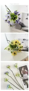 Artificial velvet simulation flowers forest style bouquet home wedding hotel decor single stem