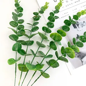 Rama de eucalipto artificial planta verde hojas falsas para decoracion del hogar