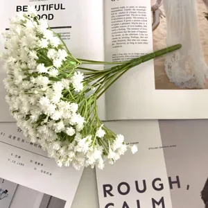 Fleurs artificielles de gypsophile blanc fausses fleurs pour deco de mariage maison