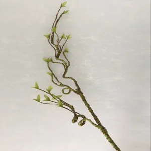 Artificial green branch vine simulation plant home decor floral arrangement detail view