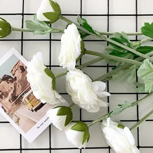 Kunstlicher Kamelien Blumenstrauss Weisse Kunstblumen fur die Wohnzimmer Deko Detail