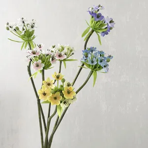 Artificial flower bouquet velvet faux floral stems for home decor wedding party display