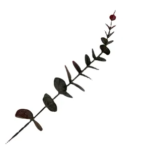 Rama de eucalipto artificial hojas verde oscuro tallo único decoración hogar planta falsa