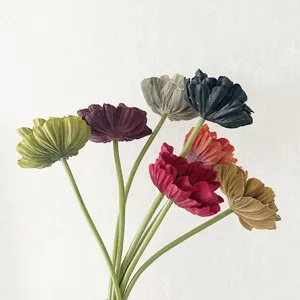 Artificial Poppy Flower Single Stem Silk Poppy Fake Flower For Home Table Wedding Party Decor Floral Arrangement