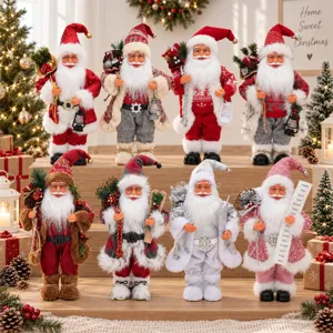Christmas Santa Claus figurine 45cm holiday party decoration desktop festive gift display