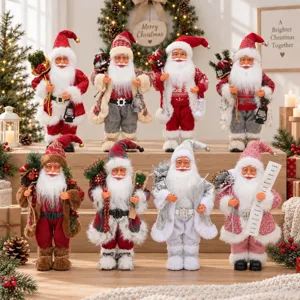 45cm Santa Claus figurine Christmas holiday decoration festive party table ornament gift set