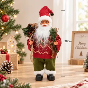Statuetta di Babbo Natale di Natale 30cm decorazione da scrivania festiva atmosfera