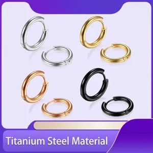 Minimalistische Edelstahl Creolen Für Herren Damen Einfache Geometrische Scharnier Ohrenklappe Elegante Unisex Gepierct Schmuck Geschenk