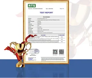 Certificato di rapporto di prova di conformità REACH per prodotti di gioielleria.