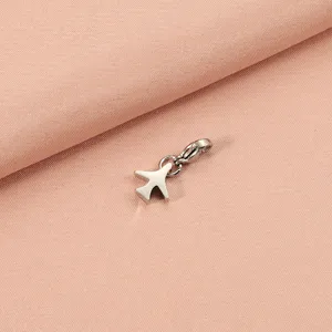 Ciondolo aeroplano in acciaio inossidabile accessorio gioielli DIY per bracciale collana