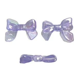 Cuentas sueltas de resina con lazo láser colorido DIY cadena de teléfono pulsera