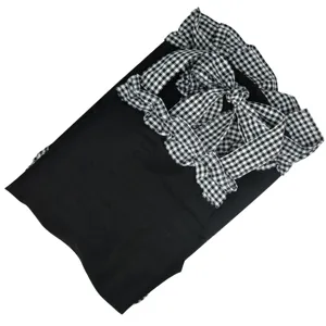 Black and white gingham ruffle women apron cute fashion kitchen cooking housework tool
