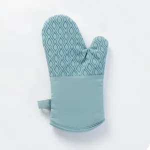 Gant de four en silicone résistant à la chaleur, gant de cuisine épais antidérapant.
