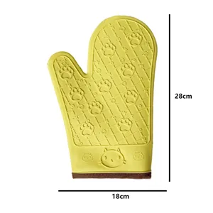 Guanto da forno in silicone resistente al calore con design zampa di gatto 28x18cm