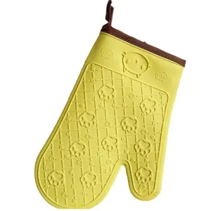 Guanto da forno in silicone resistente al calore ispessito con simpatica zampa di gatto.