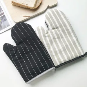 Hitzebeständige küchen ofenhandschuhe baumwolle backhandschuhe zum kochen verbrühungsschutz
