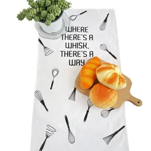 Canovaccio da cucina in cotone stampato e runner da tavola con grazioso design per sala da pranzo.