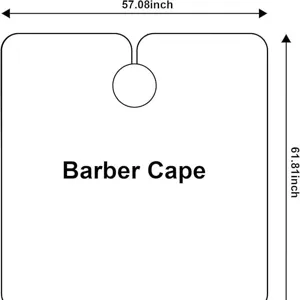 Waterproof barber cape salon hair cutting apron with snap closure for professional styling.