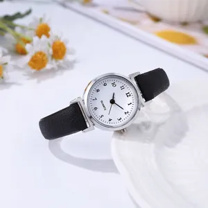 Women Quartz Watch Minimalist Small Dial PU Leather Strap Dress Watch Fashion Casual Wristwatch For Girls Students