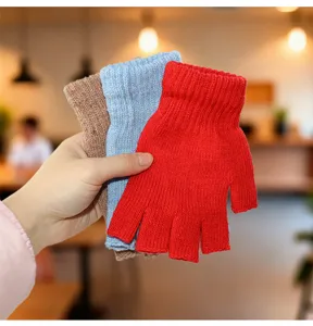 Gestrickte fingerlose Handschuhe fur Damen und Herren im Winter warm und bequem.