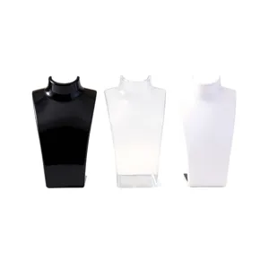 Plastic Half Body Necklace Display Stand Portrait Jewelry Holder For Store Showcase Home Dresser Countertop Decor