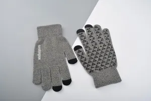 Gants d'hiver pour hommes en tricot tactile, gants thermiques épais en cachemire pour cyclisme.