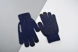 Gants tricotés tactiles d'hiver pour hommes, gants d'équitation thermiques chauds antidérapants.