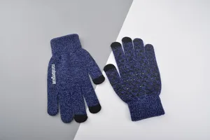 Gants tricotés tactiles en cachemire d'hiver pour hommes chauds épais détail.