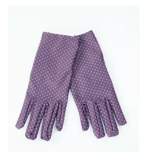 Women summer thin polka dot gloves breathable UV protection driving elastic polite gloves women