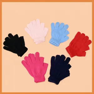 Kinder Winter Warme Gestrickte Handschuhe Halbfinger Schreibhandschuhe Für Kinder