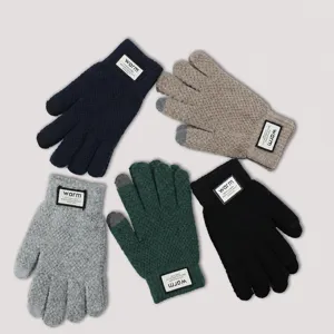 Winter Warm Touch Screen Gloves For Men And Women Thickened Fleece Lined Knit Thermal Cycling Gloves Cold Proof Cold Weather Gear