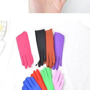 Kinder dünne Handschuhe für Tanz und Etikette, bunte elastische Stoffhandschuhe für Mädchen.
