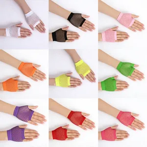 Short Fishnet Fingerless Gloves Sexy Nightclub Party Mesh Performance Dance Thin Gloves Women Fashion Accessories