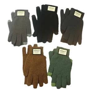 Winter knitted touch screen gloves for men and women, thick warm thermal windproof
