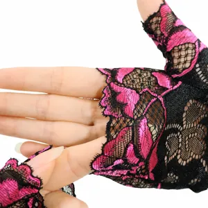 Women lace fingerless gloves summer breathable sun protection driving half finger gloves