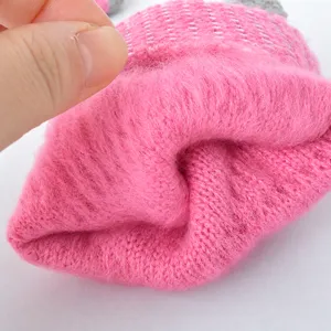 Women winter touchscreen gloves with warm plush fleece lining for cycling and daily use.