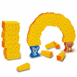 Bambini formaggio impilamento bilanciamento blocchi giocattoli set topo base abilità regalo