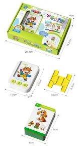 Detailed specification view of the smart educational card machine showing exact size data.