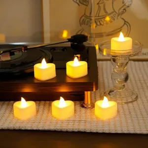 Heart shaped LED electronic candle light romantic confession wedding proposal atmosphere decor