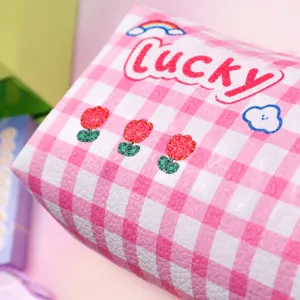 Estuche de lápices a cuadros rosa impermeable gran capacidad bolsa de papelería bonita