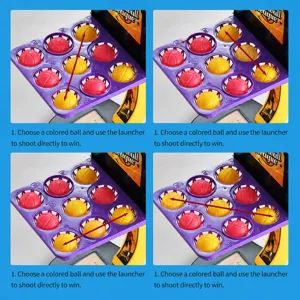 Desktop finger catapult basketball game interactive toy for kids and family fun competition.