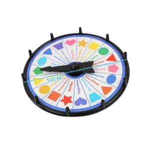 Enfant couleur forme spinner jouet cognitif en plastique plateau de jeu educatif avec pointeur