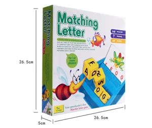 Kinderen educatief matching letters spel speelgoed vroege leerinteractieve puzzelbord.