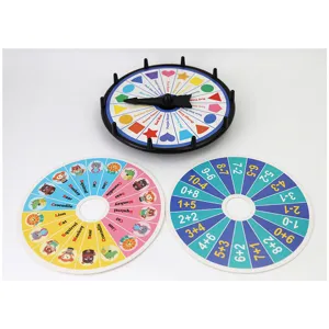 Jouet éducatif de toupie d'apprentissage pour enfants maths couleurs formes vocabulaire éducation.