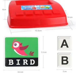 Kinder Englisch Lernspiel Wort Puzzle passendes Set mit Karten und Buchstabenblöcken