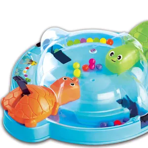 Jeu de plateau interactif de table mangeant des billes affamées de tortue pour enfants & famille.