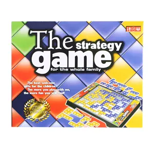 Strategy board game for kids and family, Tetris style block puzzle interactive tabletop toy.