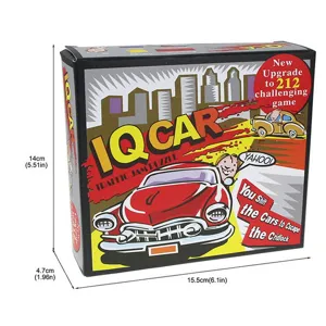 IQ Car Traffic Jam Puzzle Toy 212 Challenges Kids Brain Logic Board Game Gift Box